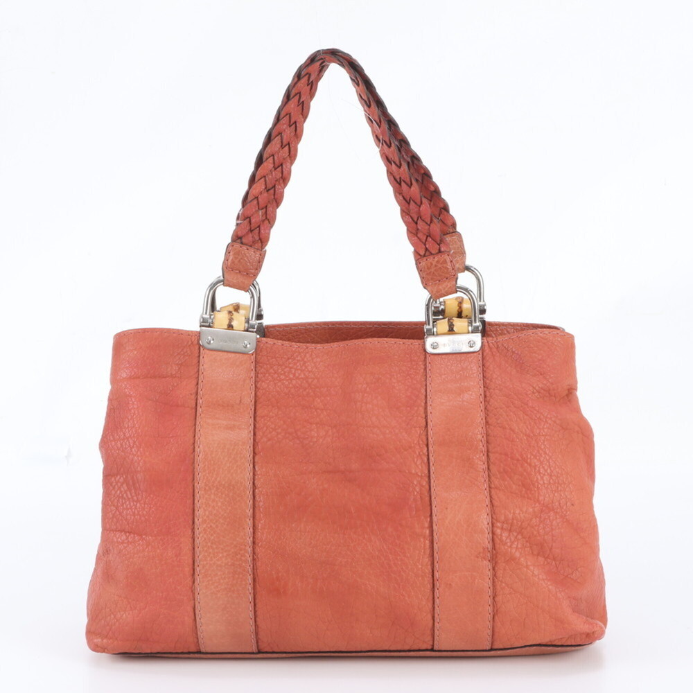 Gucci Bamboo 232947 Leather Tote Bag Shoulder Handbag for Women